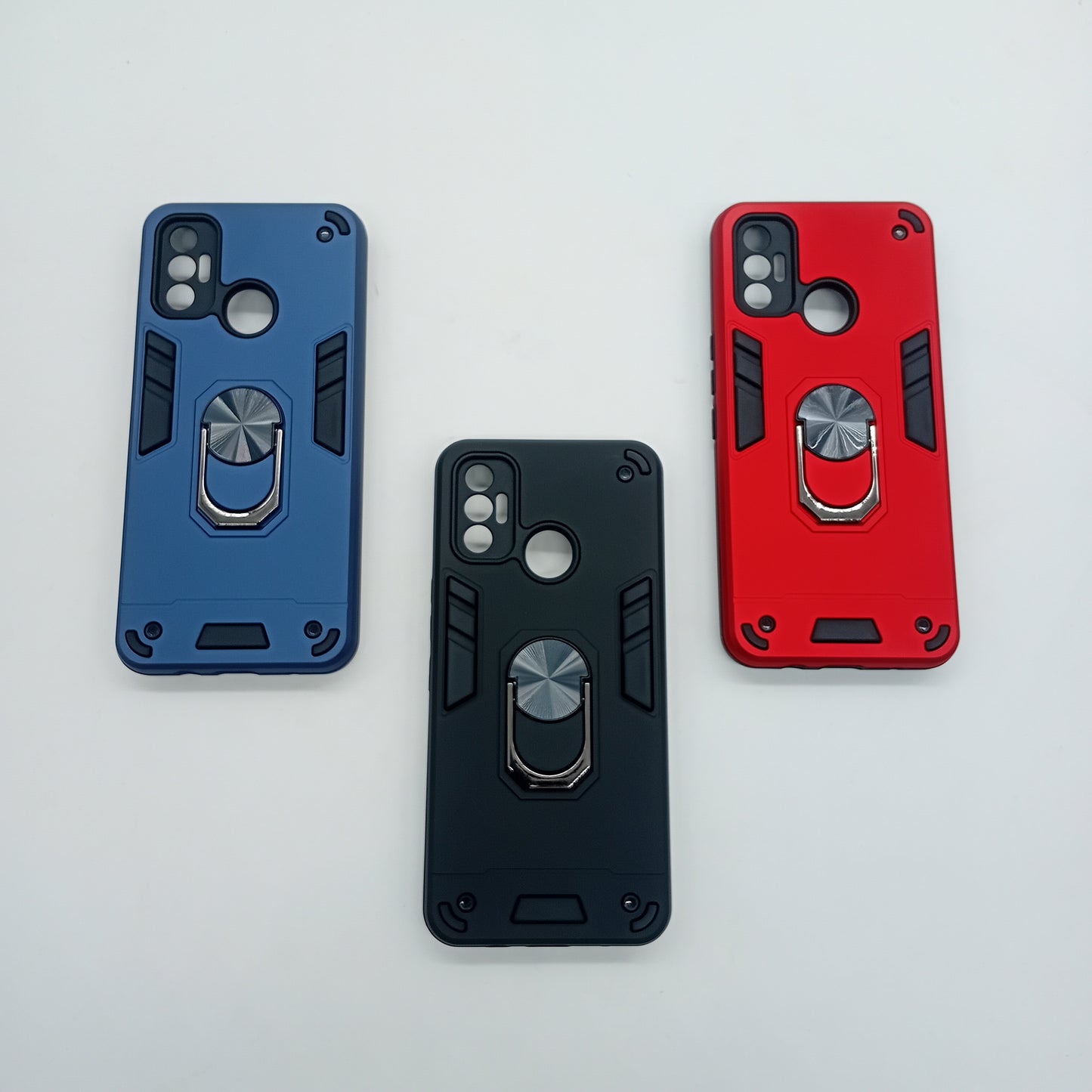 Tecno Spark 7 Hard PC Case with ring holder Shockproof Slim back Cover