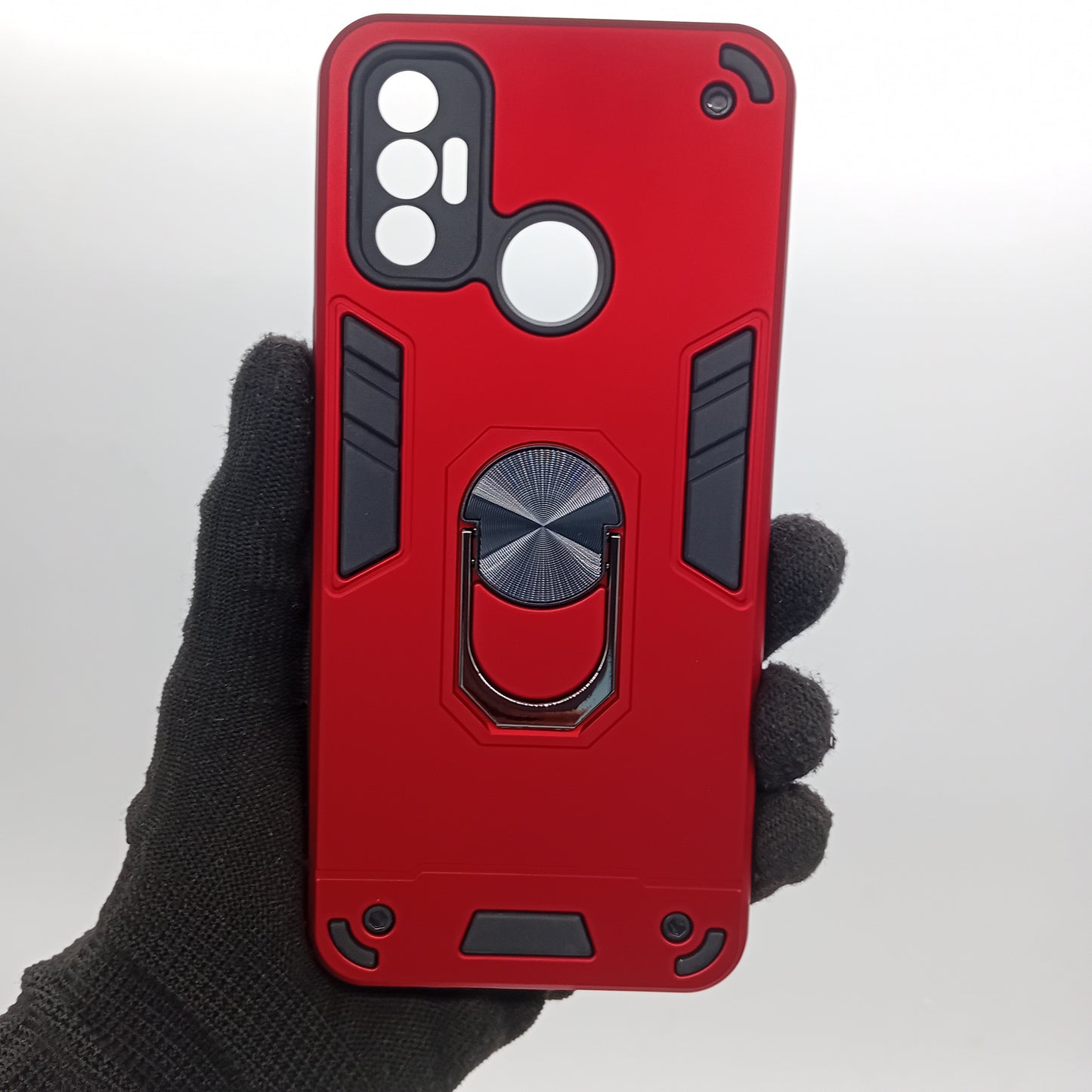 Tecno Spark 7 Hard PC Case with ring holder Shockproof Slim back Cover