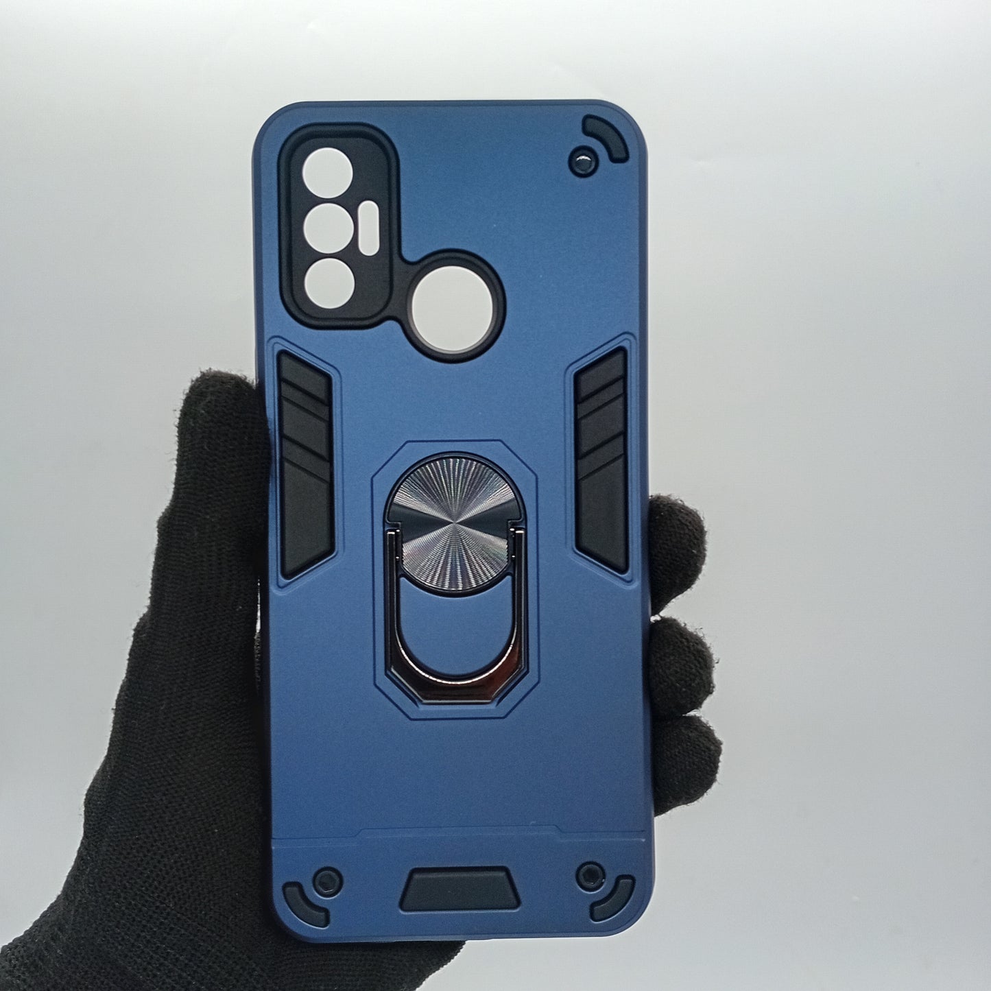 Tecno Spark 7 Hard PC Case with ring holder Shockproof Slim back Cover