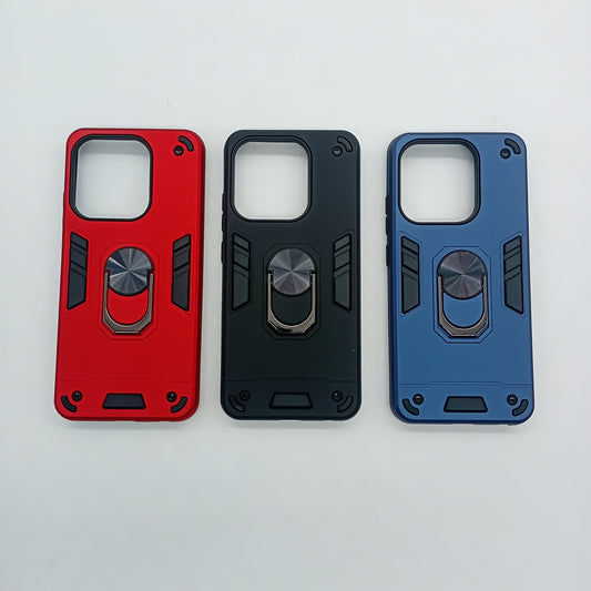 infinix Smart 7 Hard PC Case with ring holder Shockproof Slim back Cover