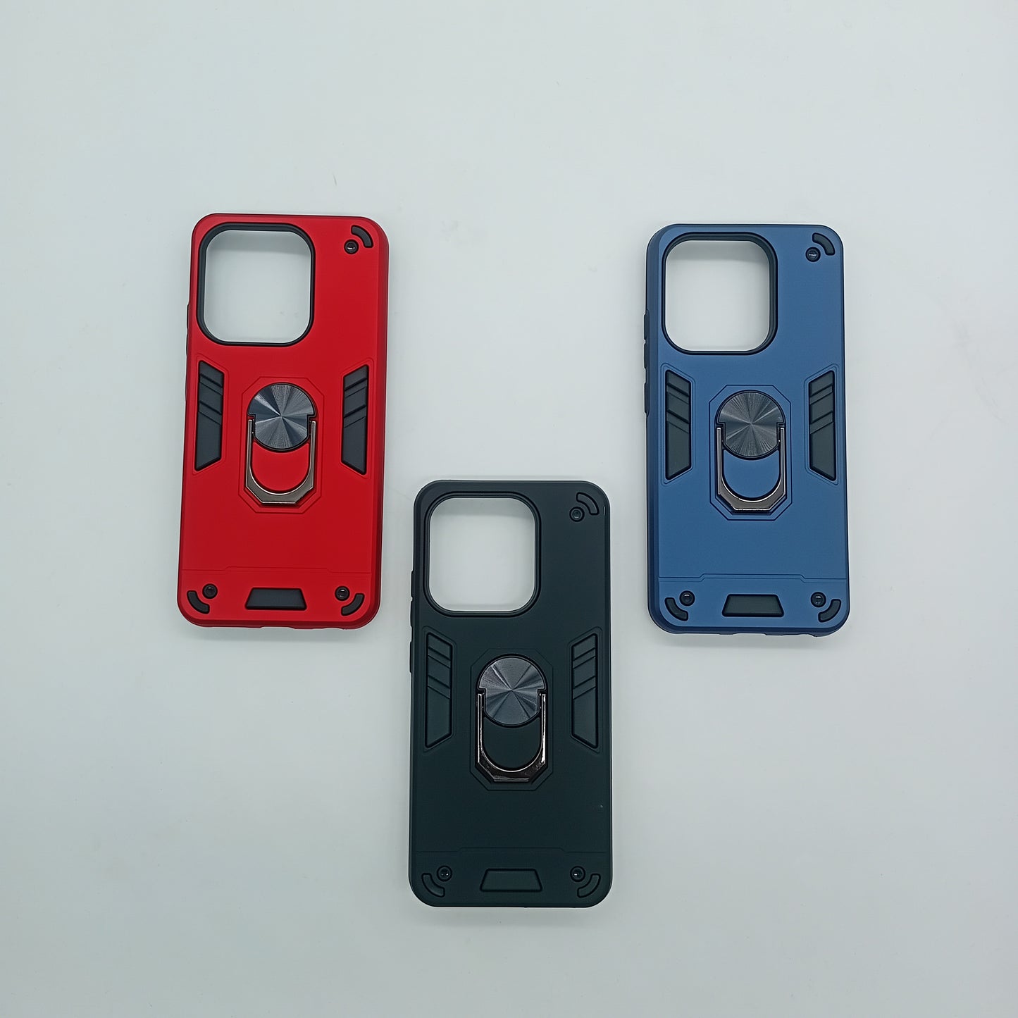 infinix Smart 7 Hard PC Case with ring holder Shockproof Slim back Cover