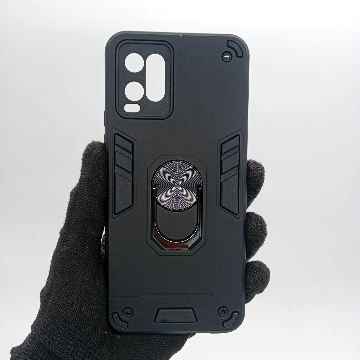 Vivo Y21 Hard PC Case with ring holder Shockproof Slim back Cover