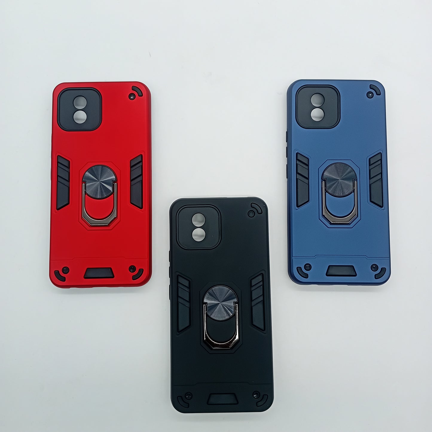 Vivo Y02 Hard PC Case with ring holder Shockproof Slim back Cover