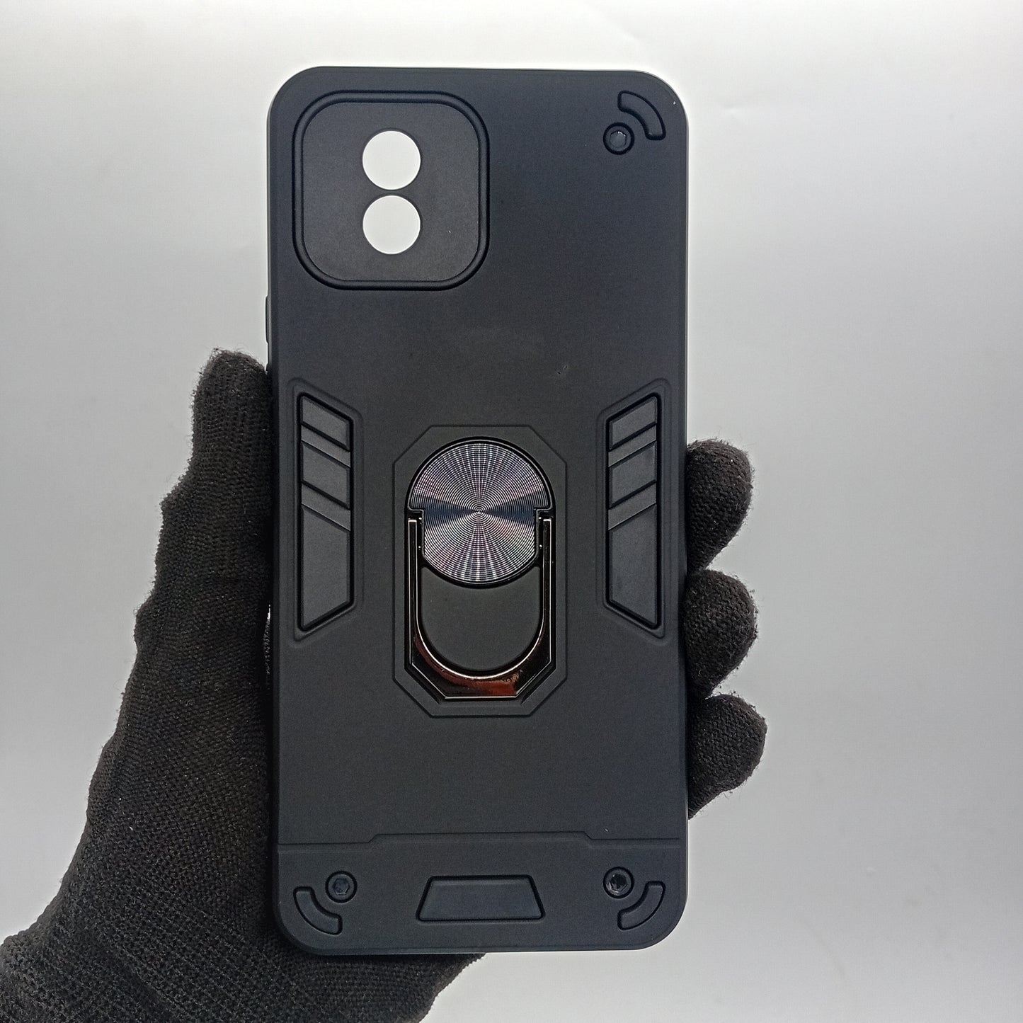 Vivo Y02 Hard PC Case with ring holder Shockproof Slim back Cover