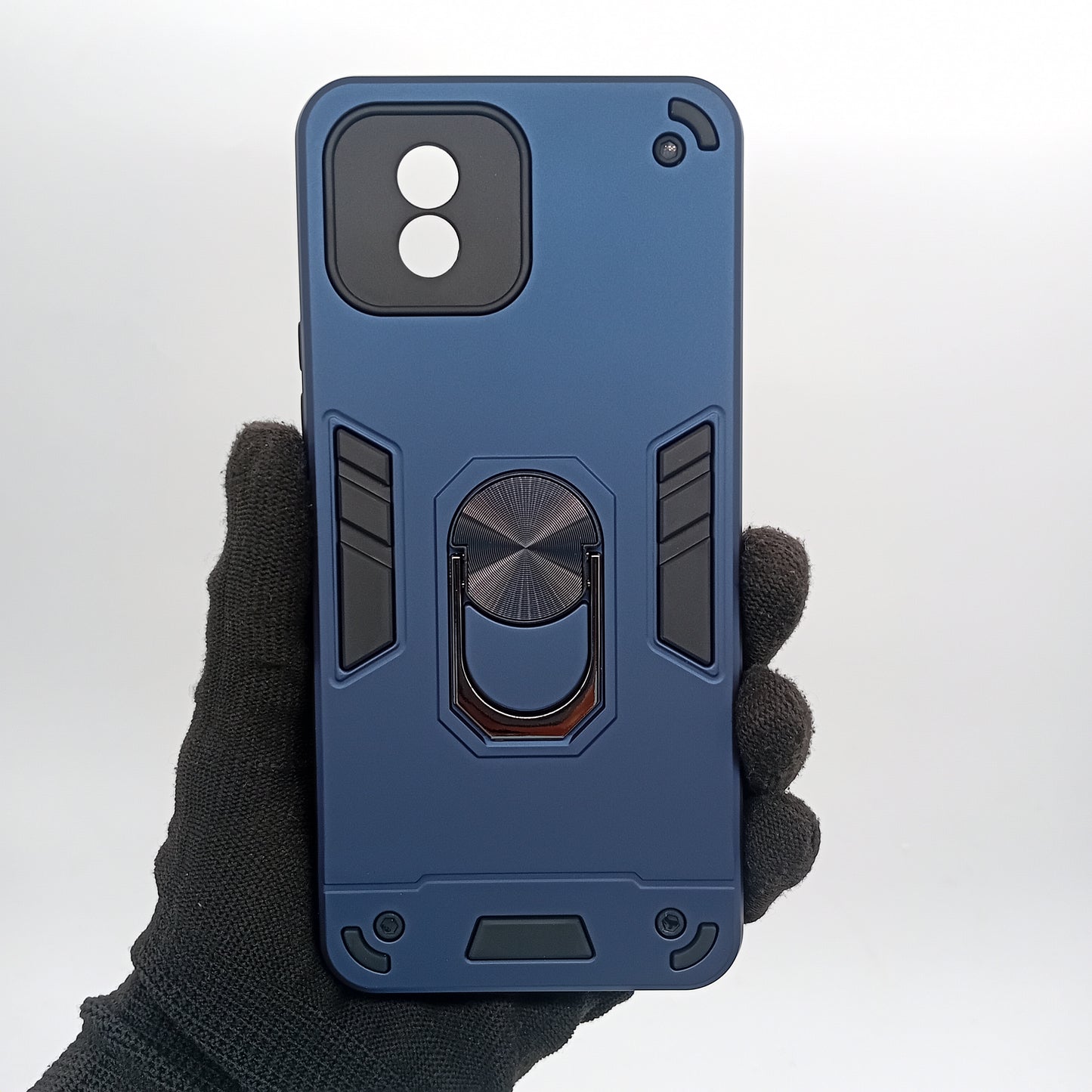 Vivo Y02 Hard PC Case with ring holder Shockproof Slim back Cover