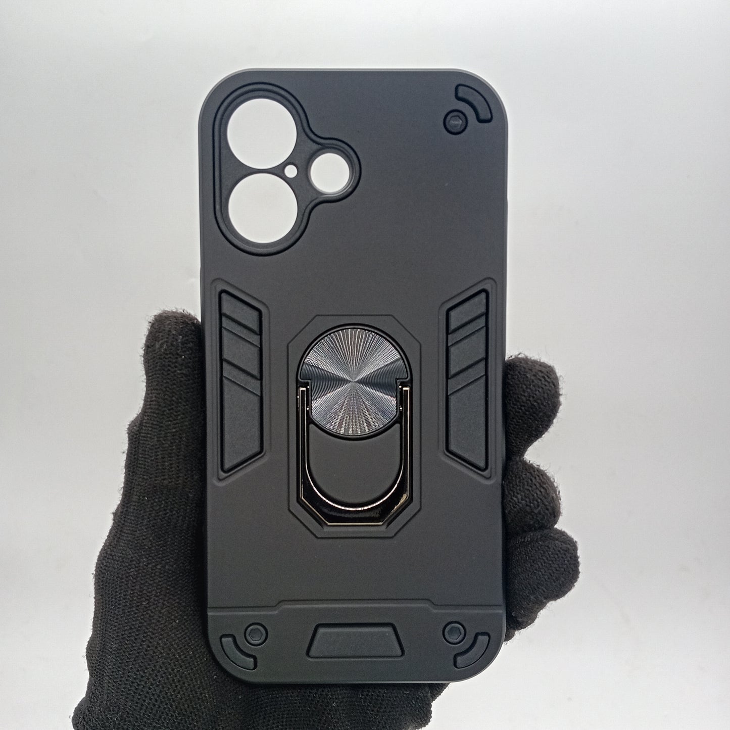 iPhone 16 Hard PC Case with ring holder Shockproof Slim back Cover
