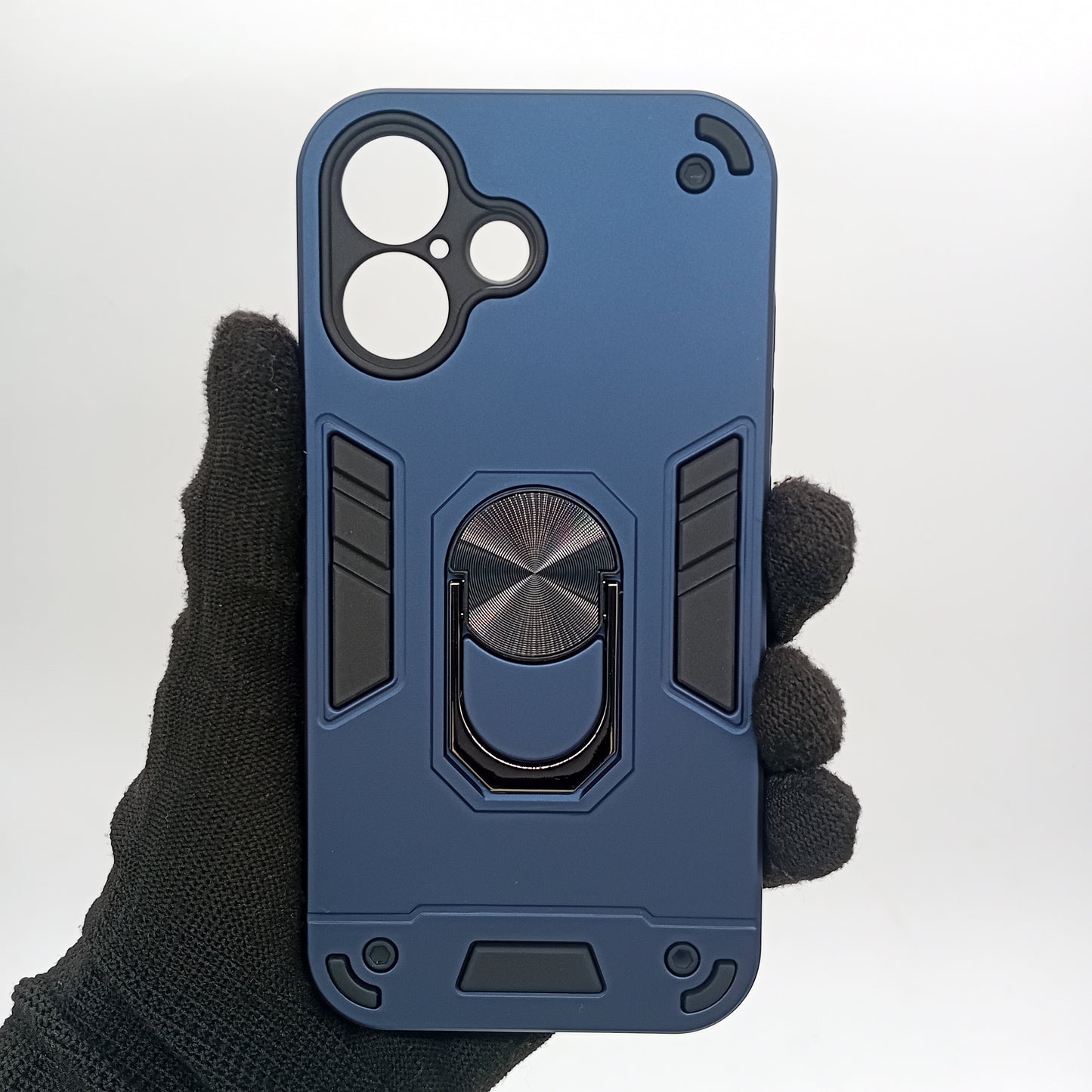 iPhone 16 Hard PC Case with ring holder Shockproof Slim back Cover