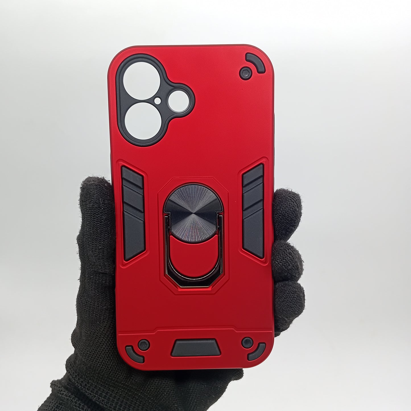 iPhone 16 Hard PC Case with ring holder Shockproof Slim back Cover