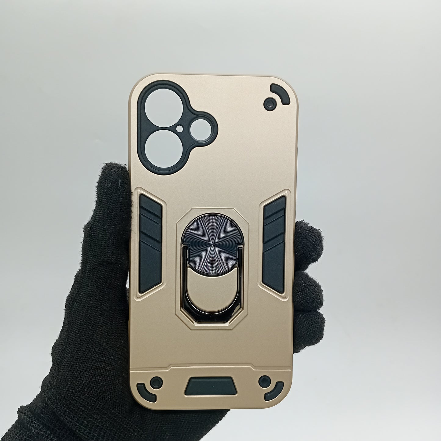 iPhone 16 Hard PC Case with ring holder Shockproof Slim back Cover