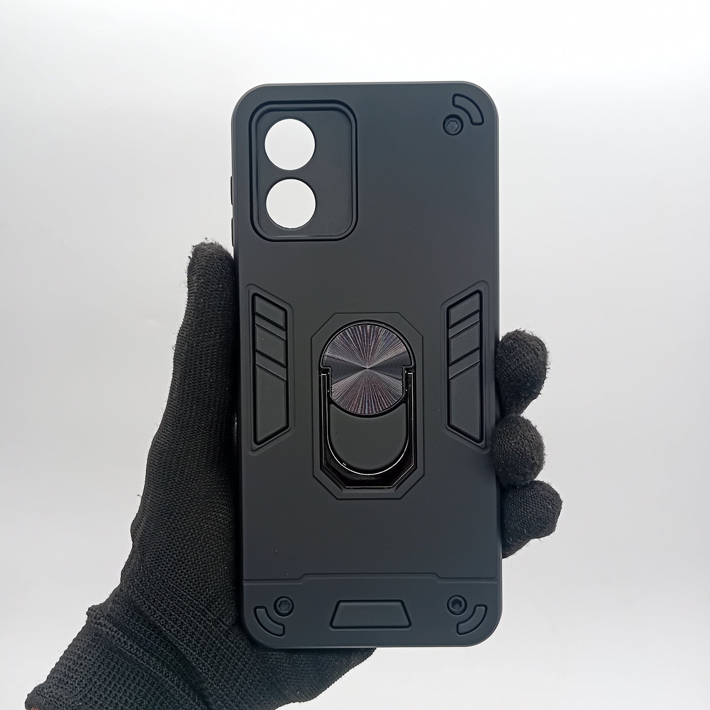 Motorola E13 Hard PC Case with ring holder Shockproof Slim back Cover