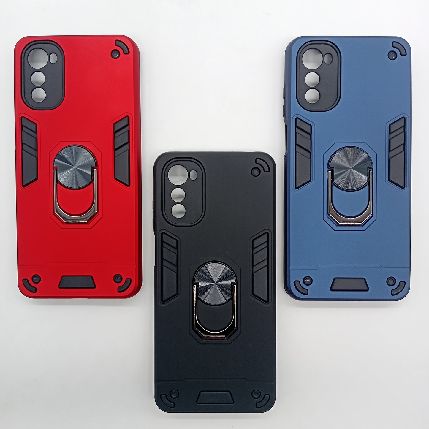 Motorola E32 Hard PC Case with ring holder Shockproof Slim back Cover