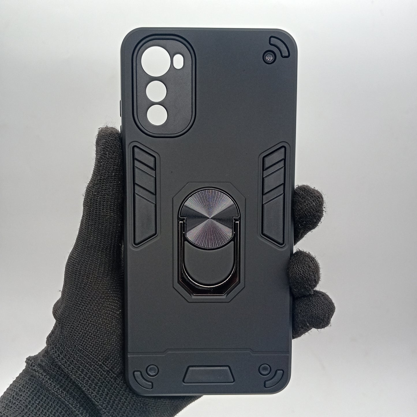 Motorola E32 Hard PC Case with ring holder Shockproof Slim back Cover