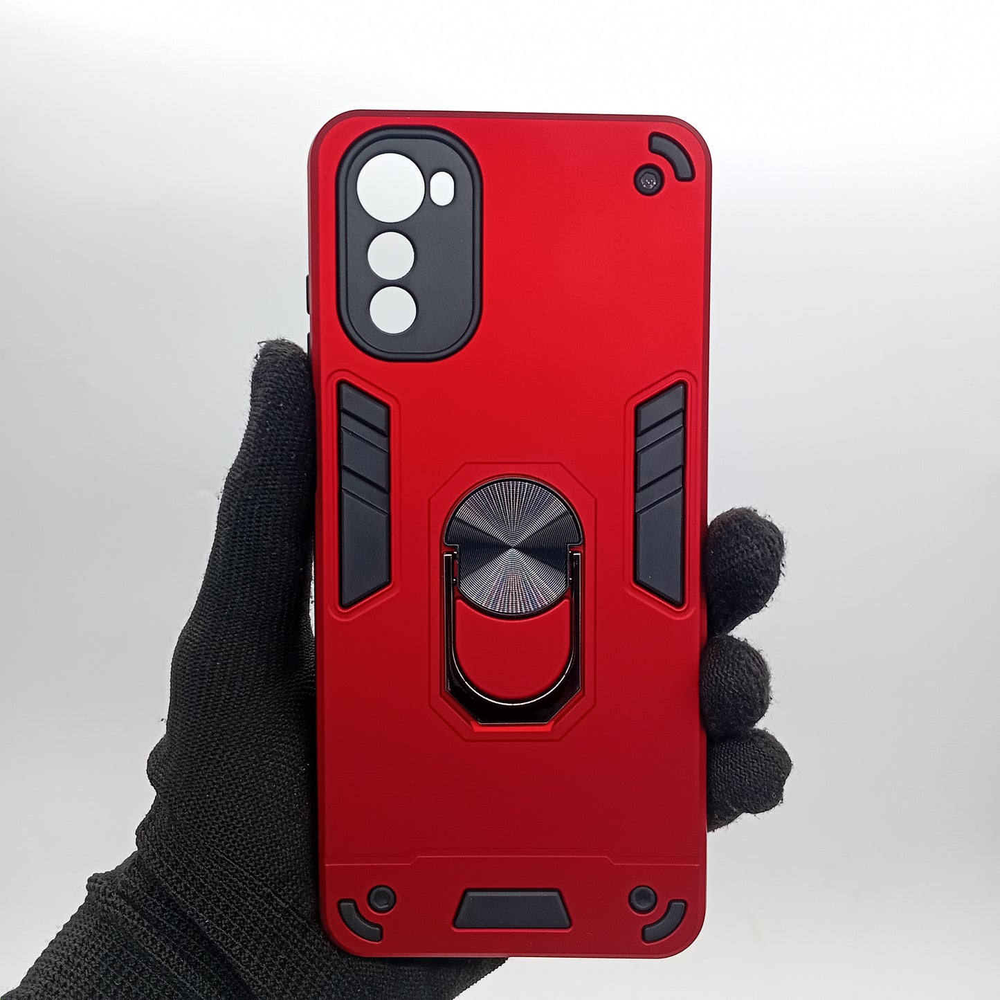 Motorola E32 Hard PC Case with ring holder Shockproof Slim back Cover