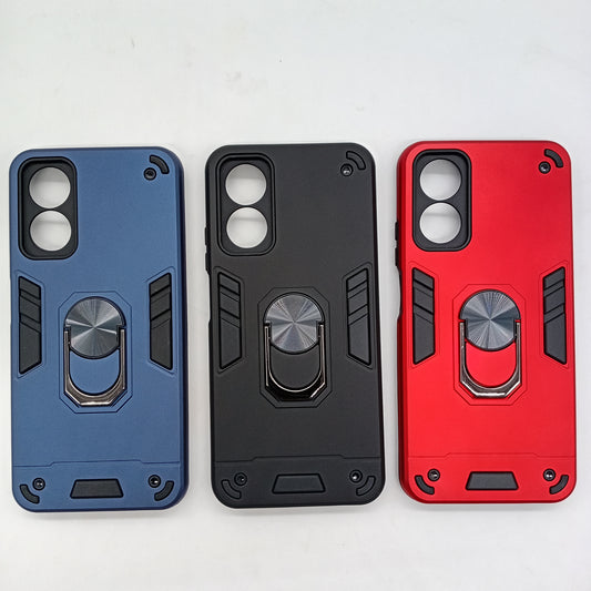 OPPO A17 Hard PC Case with ring holder Shockproof Slim back Cover