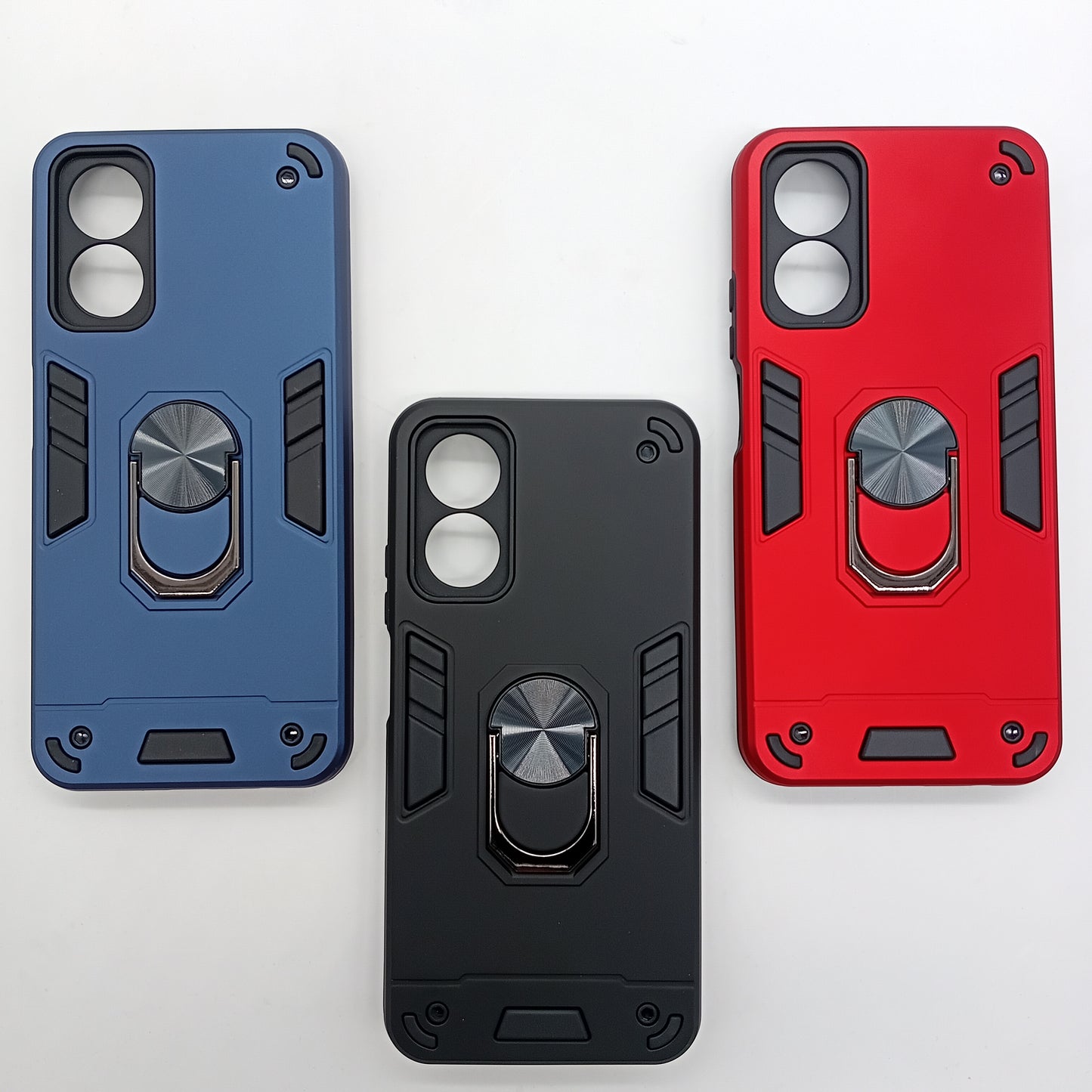 OPPO A17 Hard PC Case with ring holder Shockproof Slim back Cover