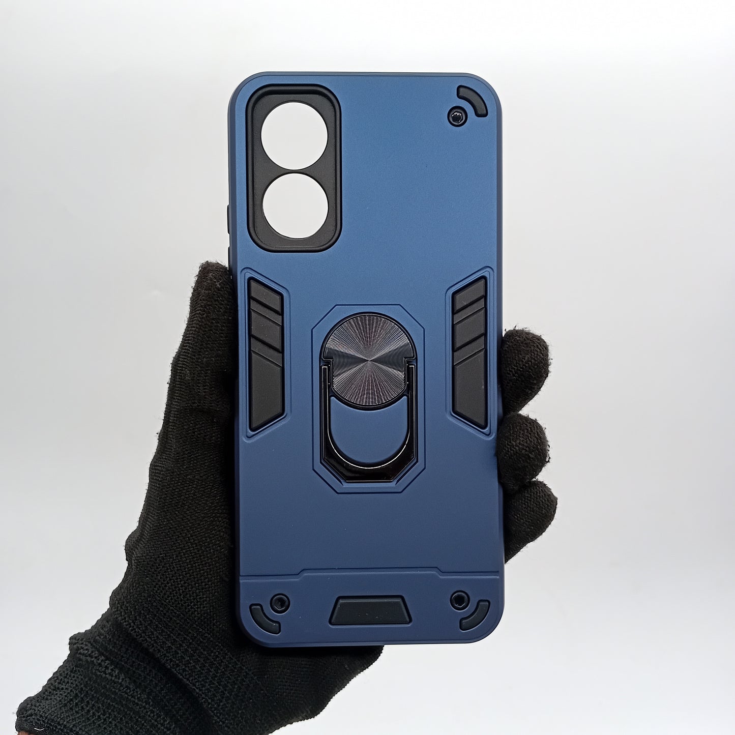 OPPO A17 Hard PC Case with ring holder Shockproof Slim back Cover