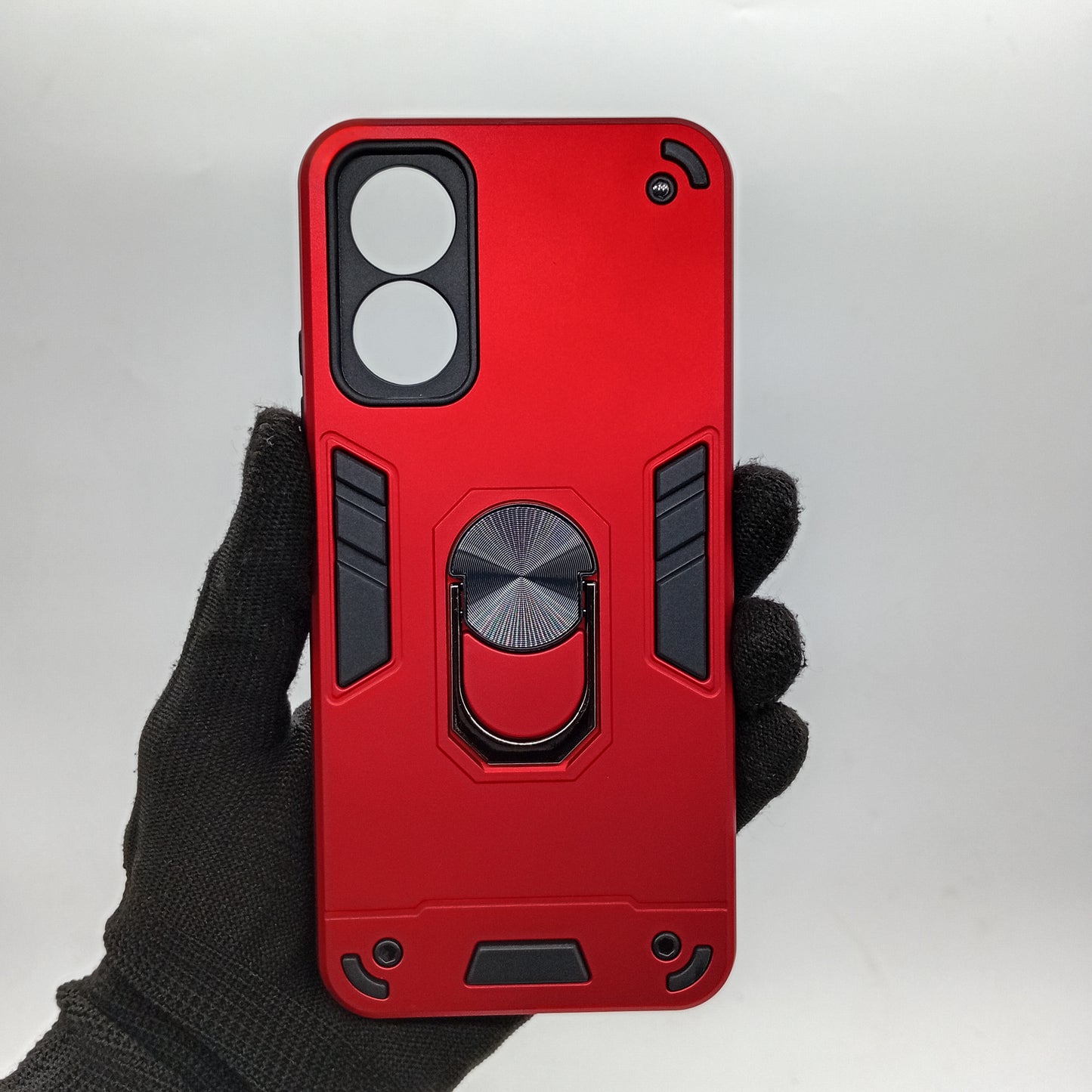 OPPO A17 Hard PC Case with ring holder Shockproof Slim back Cover