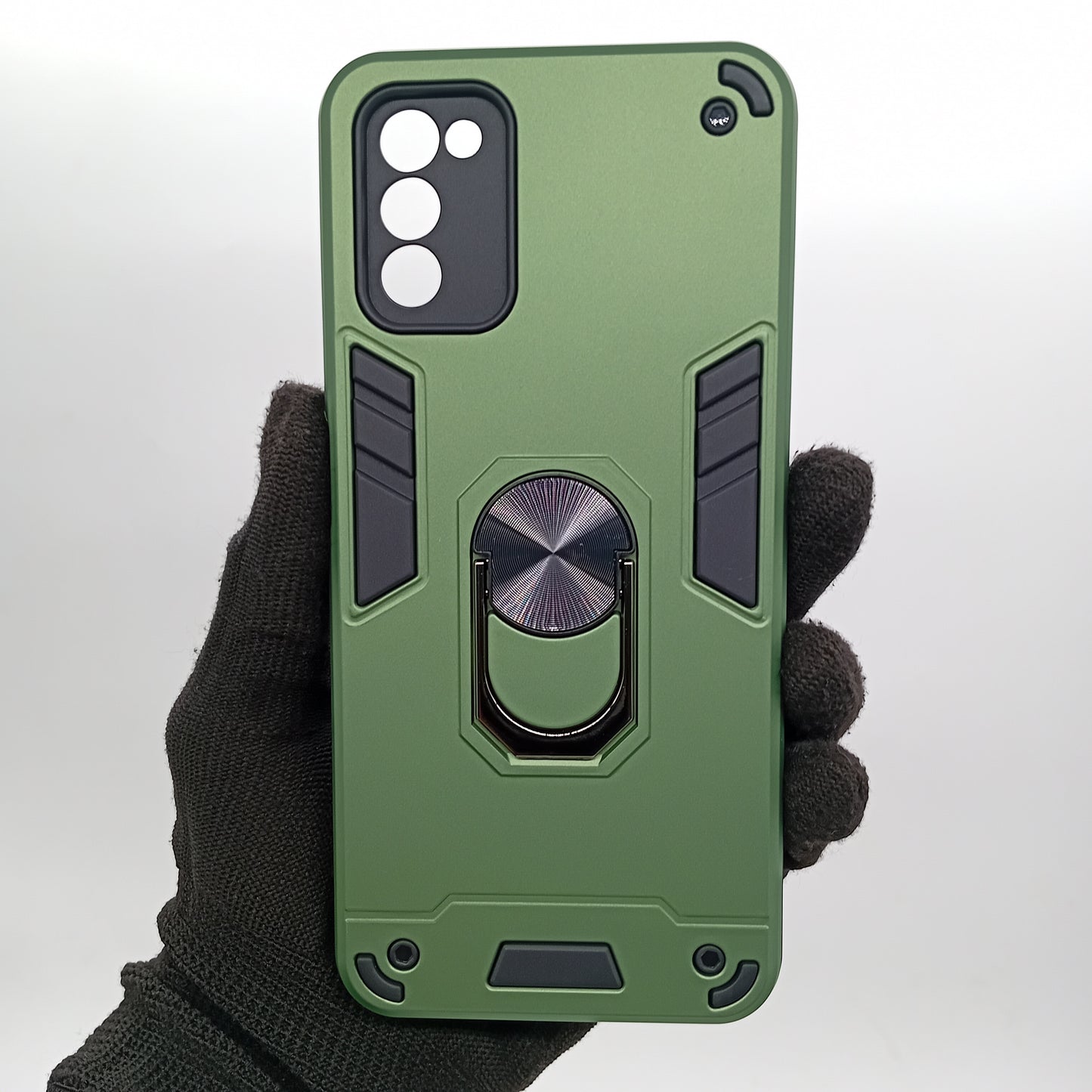 Samsung A03s Hard PC Case with ring holder Shockproof Slim back Cover