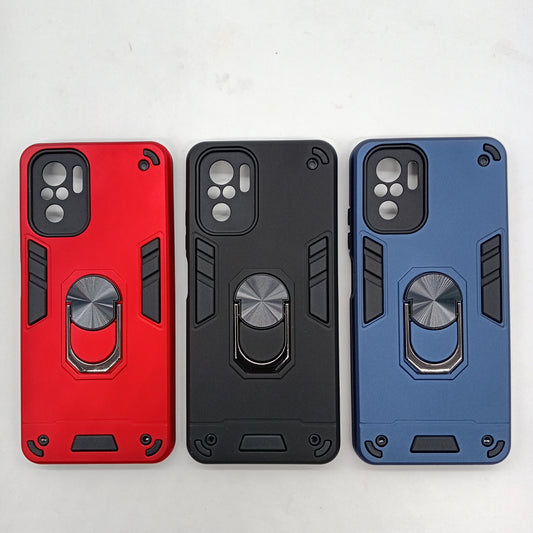 Redmi Note 10 Hard PC Case with ring holder Shockproof Slim back Cover