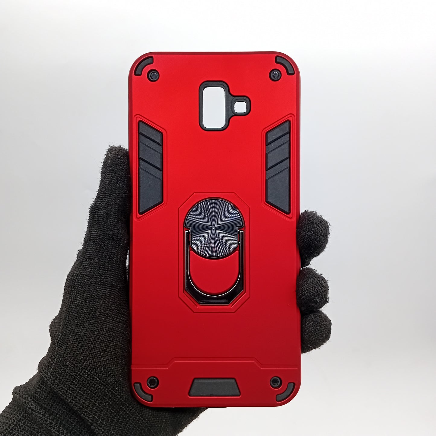 Samsung J6 Plus Hard PC Case with ring holder Shockproof Slim back Cover