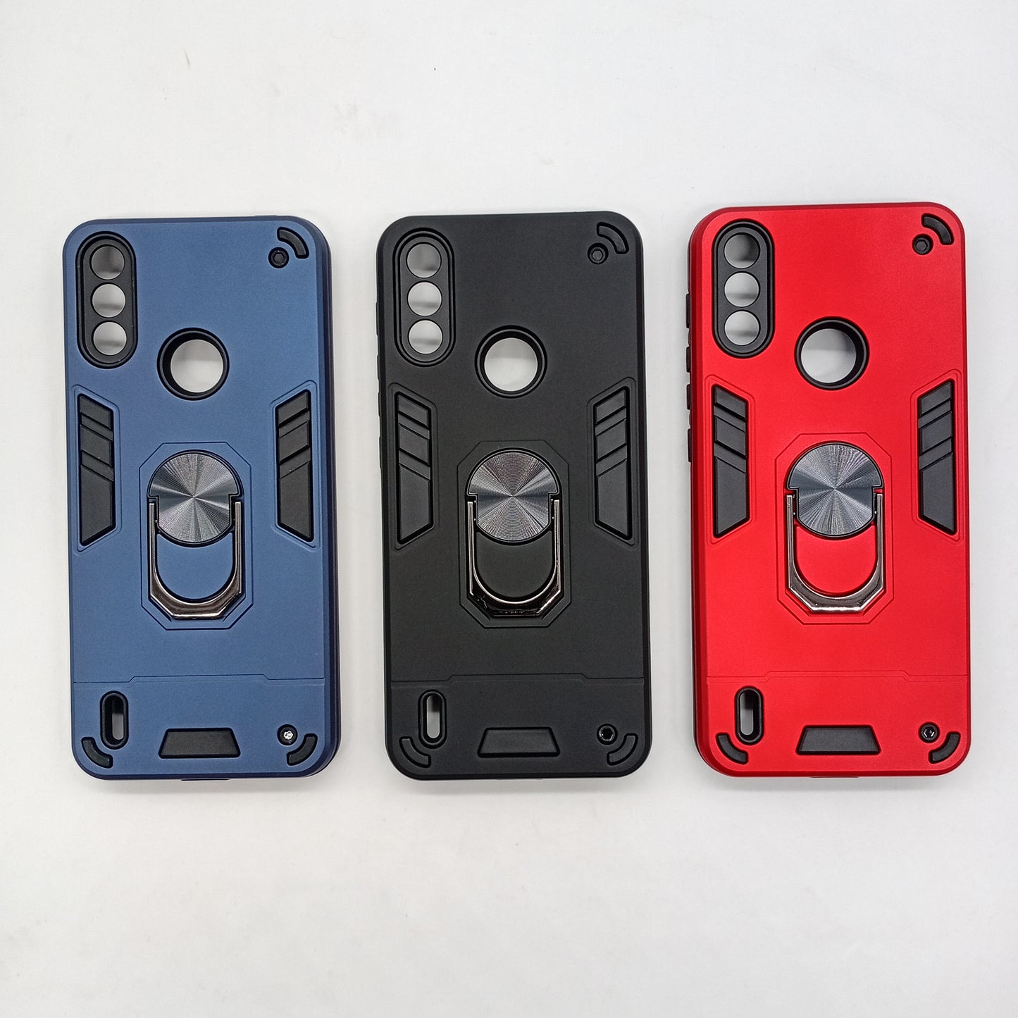 Motorola E7 Hard PC Case with ring holder Shockproof Slim back Cover