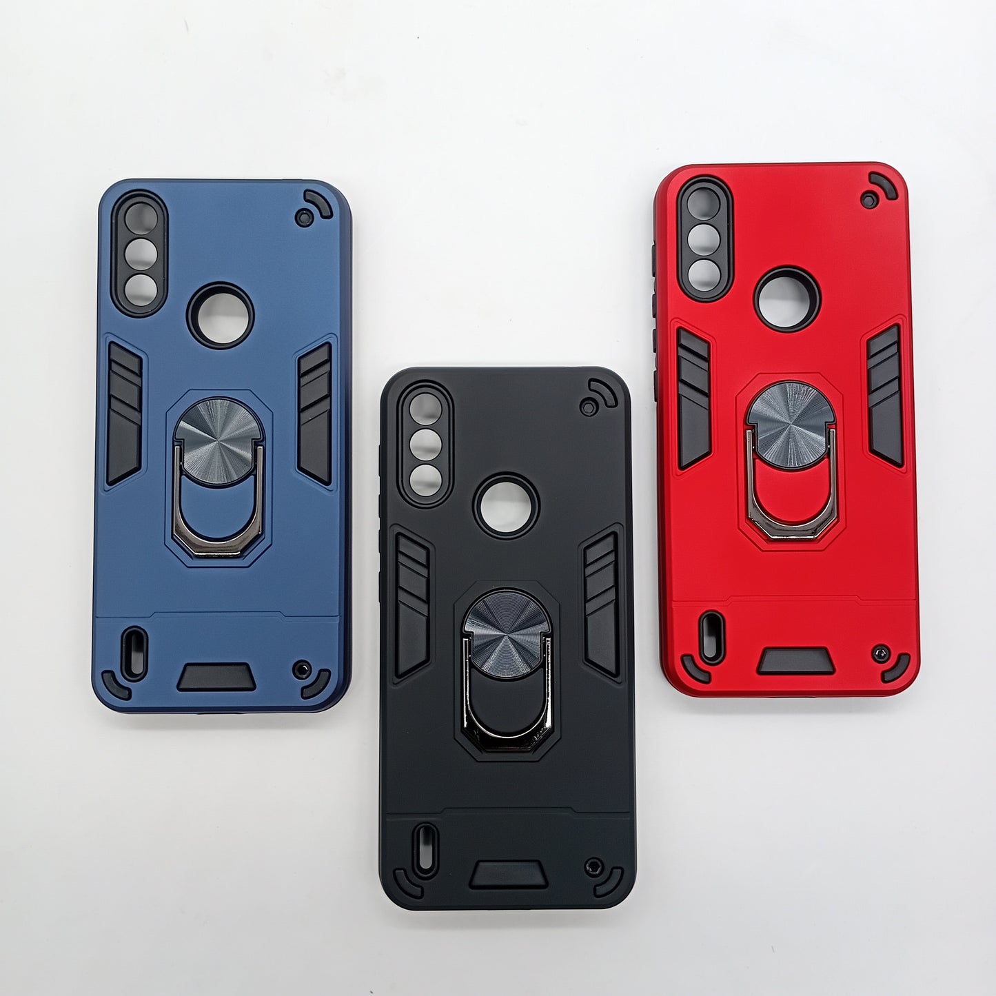 Motorola E7 Hard PC Case with ring holder Shockproof Slim back Cover