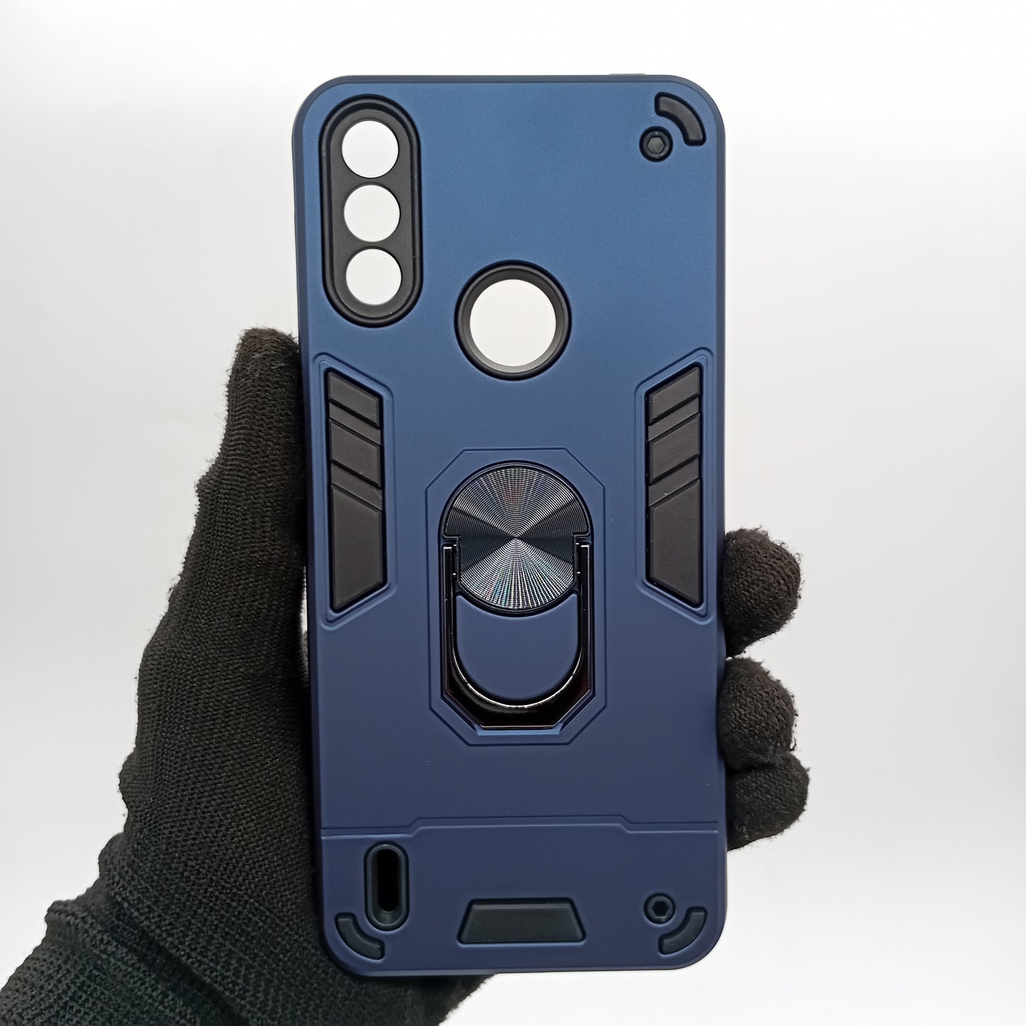 Motorola E7 Hard PC Case with ring holder Shockproof Slim back Cover