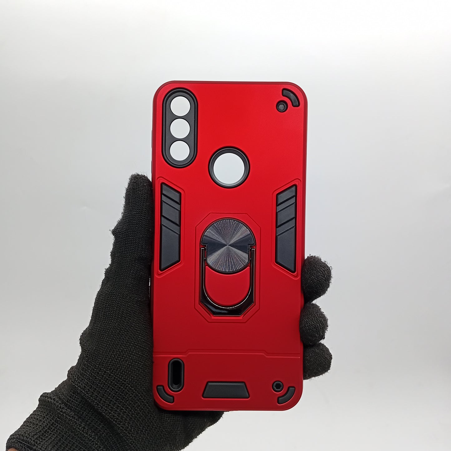 Motorola E7 Hard PC Case with ring holder Shockproof Slim back Cover