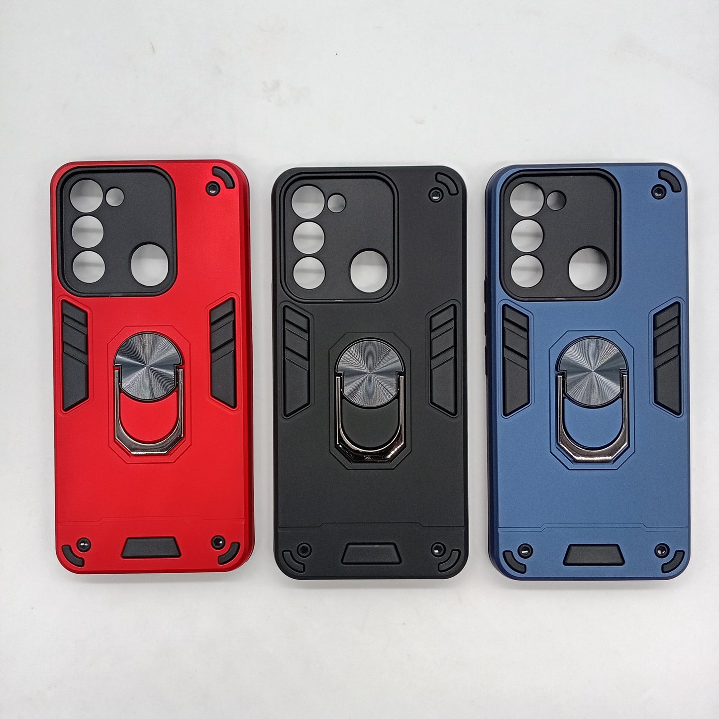 Tecno Spark 8C Hard PC Case with ring holder Shockproof Slim back Cover