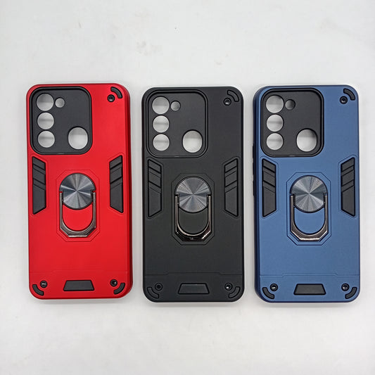 Tecno Spark 8C Hard PC Case with ring holder Shockproof Slim back Cover