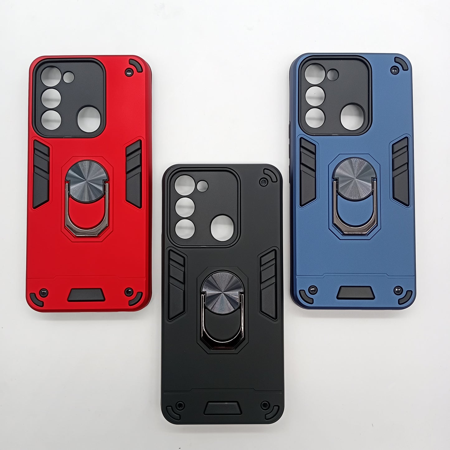 Tecno Spark 8C Hard PC Case with ring holder Shockproof Slim back Cover