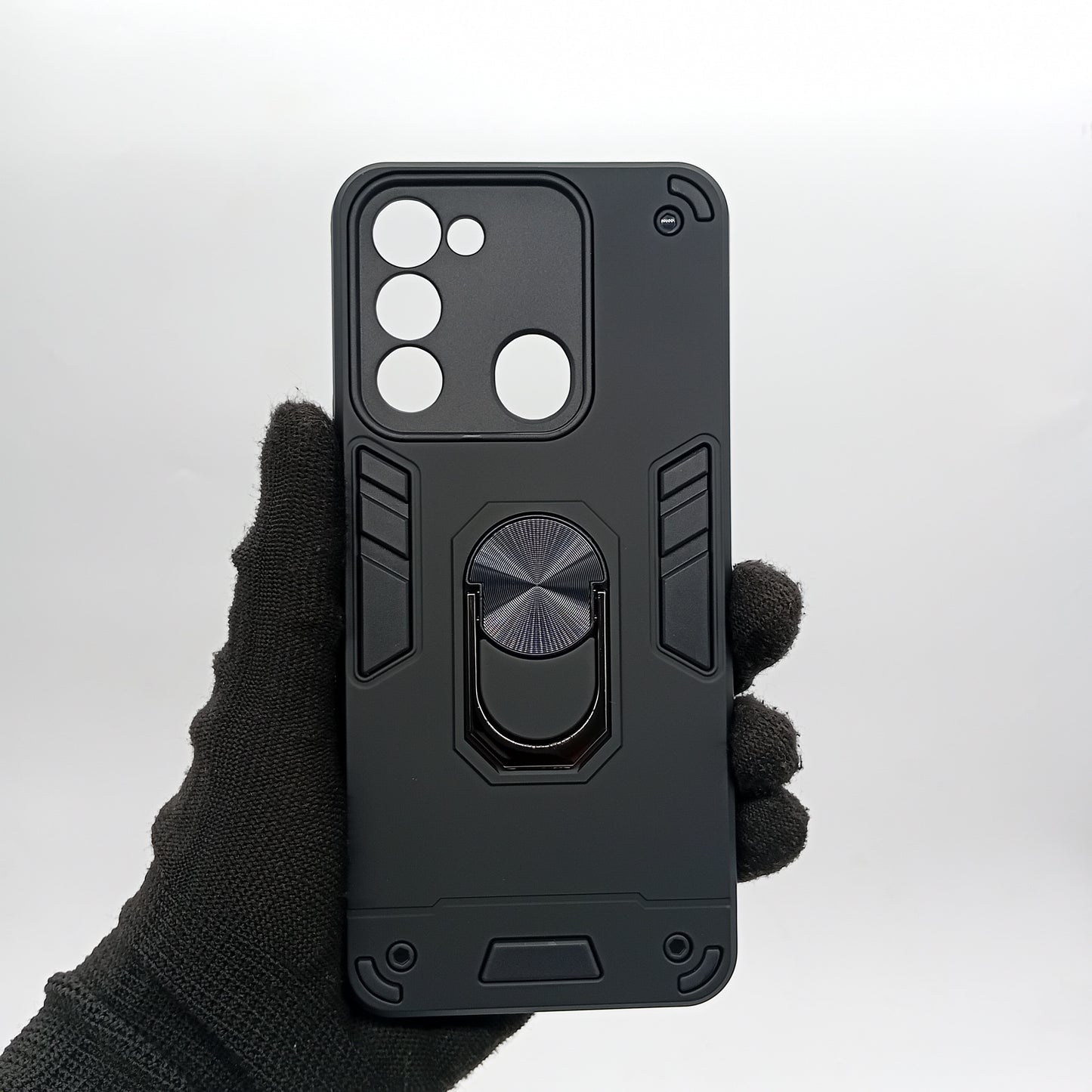 Tecno Spark 8C Hard PC Case with ring holder Shockproof Slim back Cover