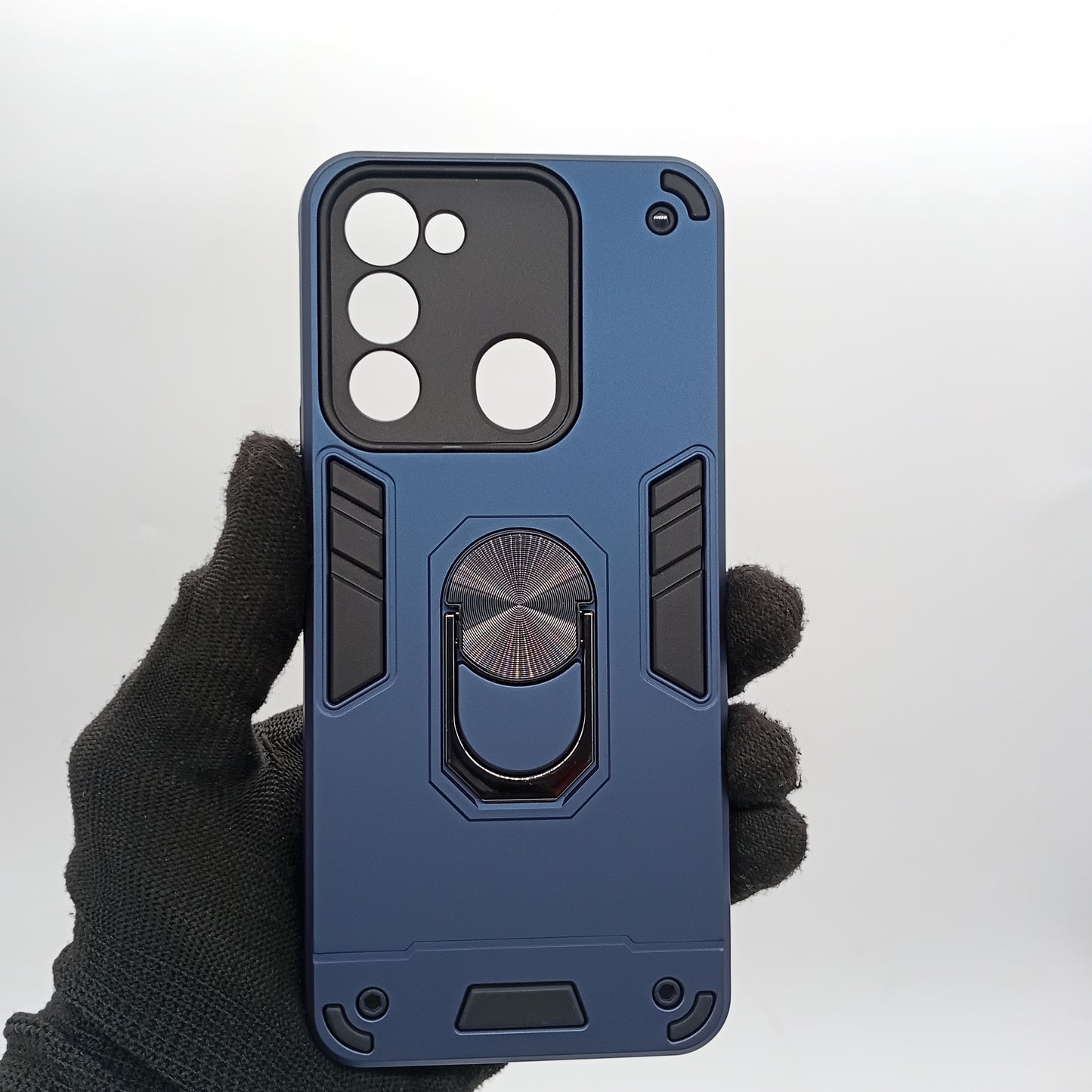 Tecno Spark 8C Hard PC Case with ring holder Shockproof Slim back Cover