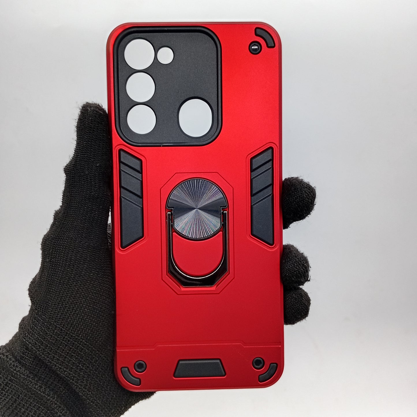 Tecno Spark 8C Hard PC Case with ring holder Shockproof Slim back Cover