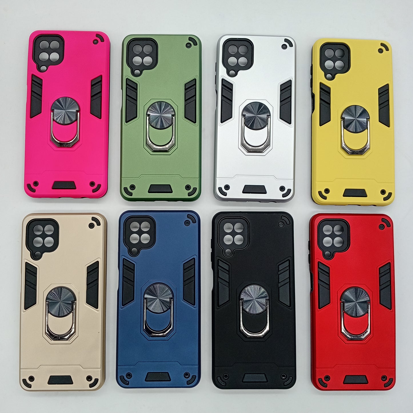 Samsung A12 Hard PC Case with ring holder Shockproof Slim back Cover