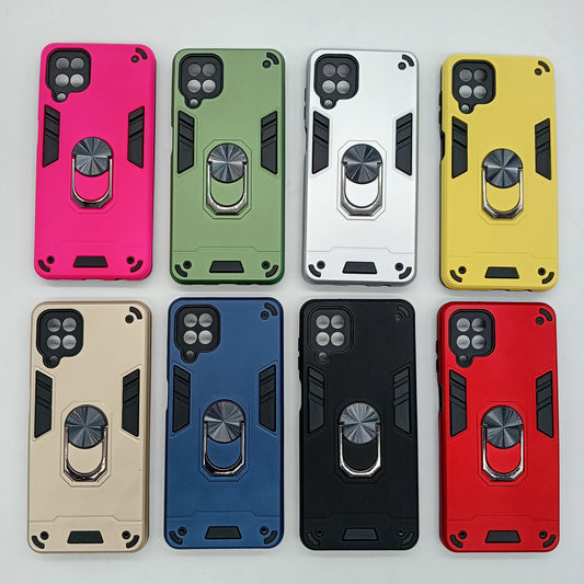 Samsung A12 Hard PC Case with ring holder Shockproof Slim back Cover