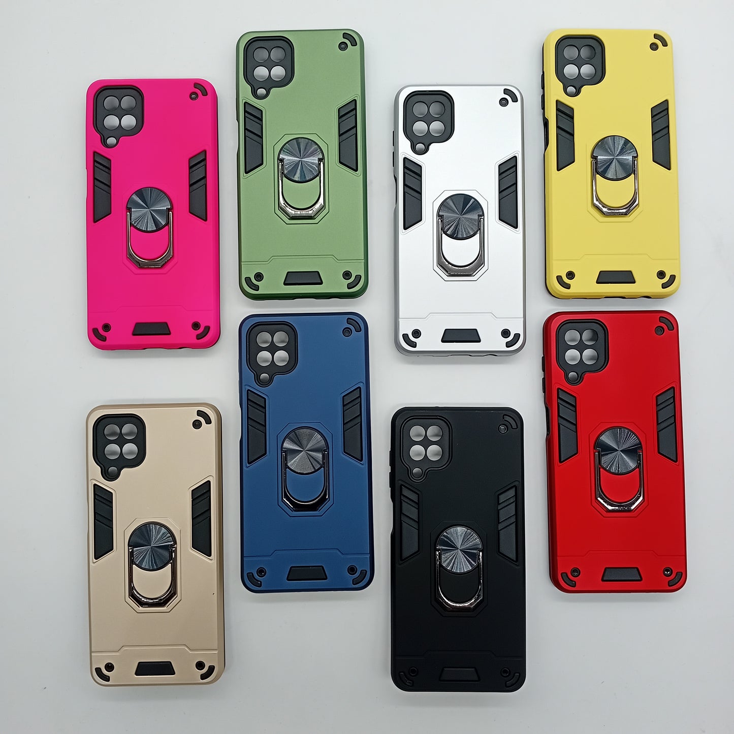 Samsung A12 Hard PC Case with ring holder Shockproof Slim back Cover