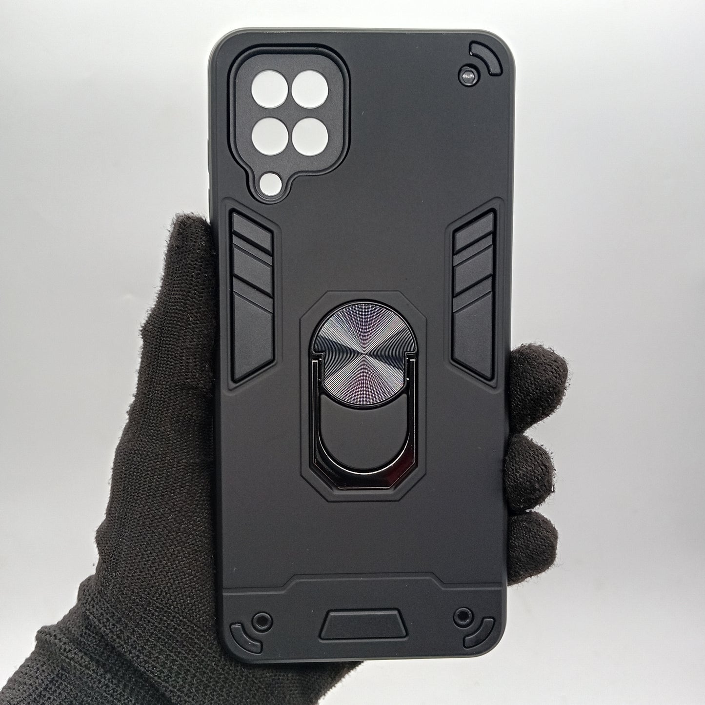 Samsung A12 Hard PC Case with ring holder Shockproof Slim back Cover