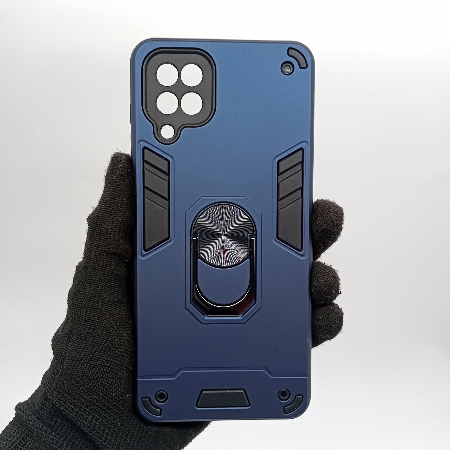 Samsung A12 Hard PC Case with ring holder Shockproof Slim back Cover