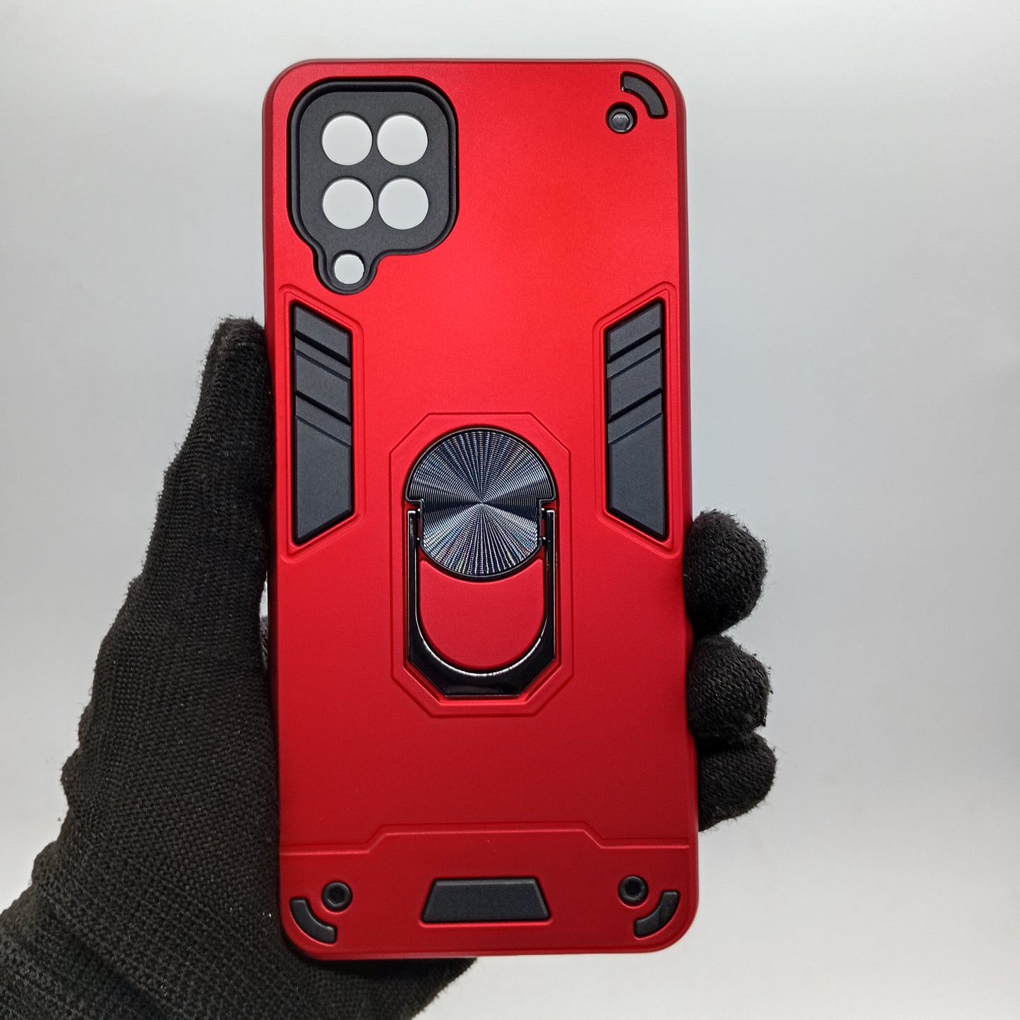 Samsung A12 Hard PC Case with ring holder Shockproof Slim back Cover