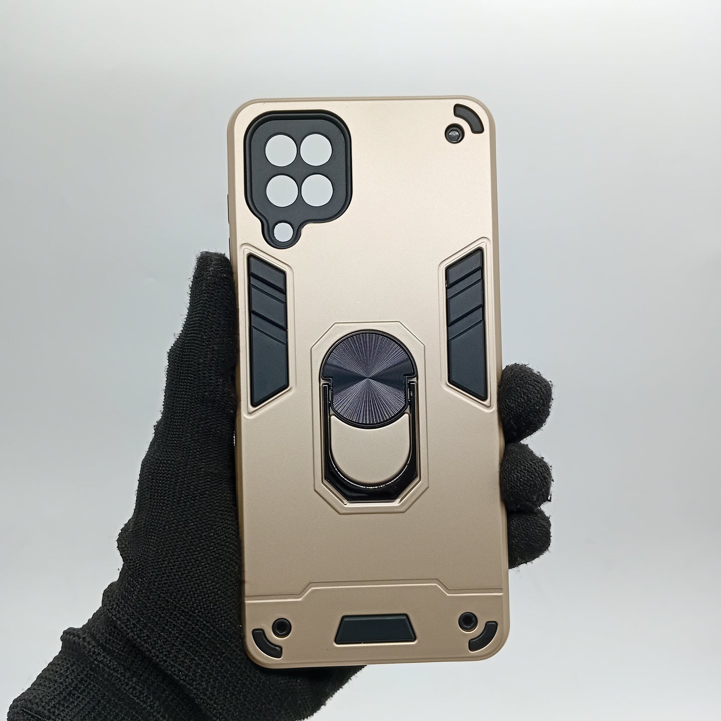 Samsung A12 Hard PC Case with ring holder Shockproof Slim back Cover