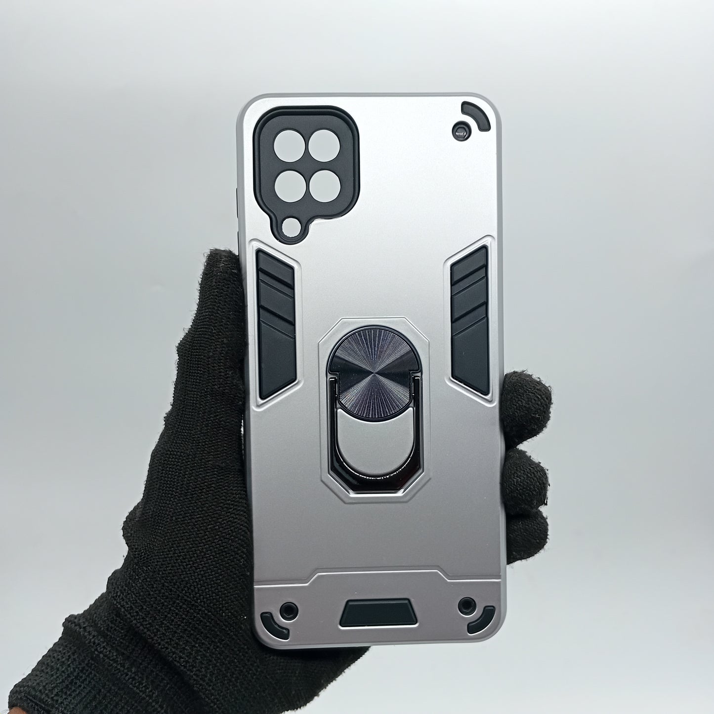 Samsung A12 Hard PC Case with ring holder Shockproof Slim back Cover