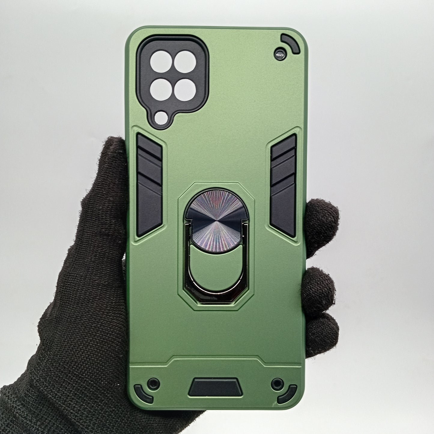 Samsung A12 Hard PC Case with ring holder Shockproof Slim back Cover