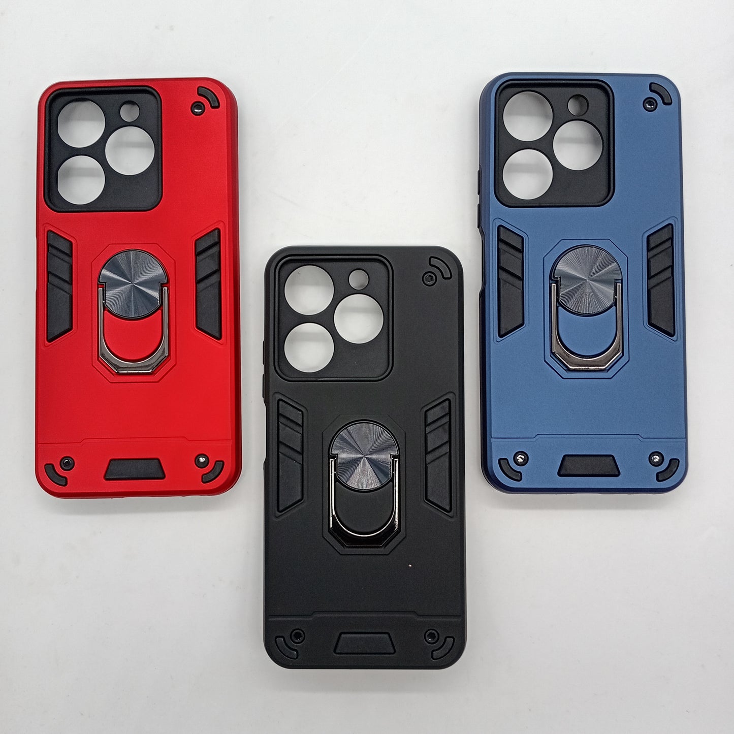 itel A70 Hard PC Case with ring holder Shockproof Slim back Cover