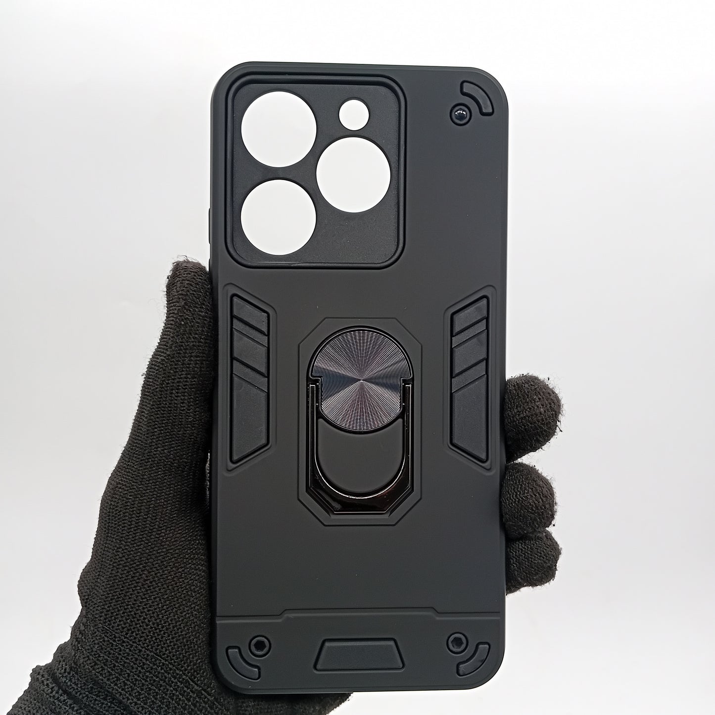 itel A70 Hard PC Case with ring holder Shockproof Slim back Cover