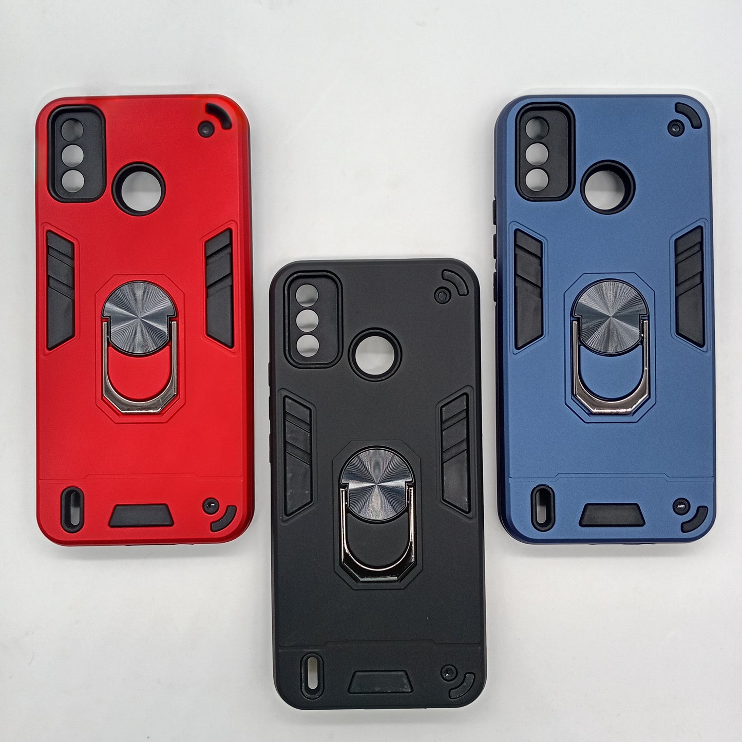 Tecno Spark 6 Go Hard PC Case with ring holder Shockproof Slim back Cover