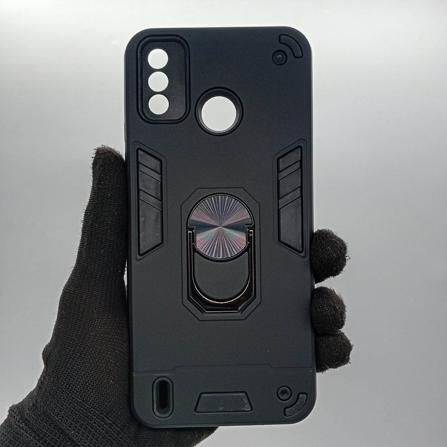 Tecno Spark 6 Go Hard PC Case with ring holder Shockproof Slim back Cover