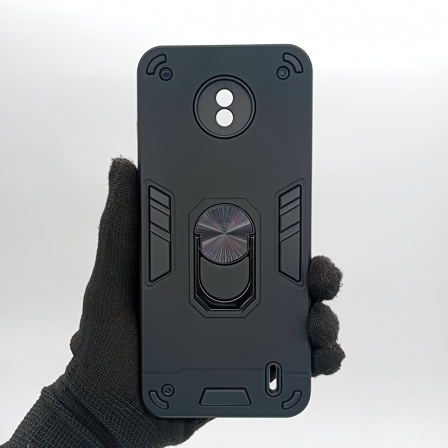 Nokia C10 Hard PC Case with ring holder Shockproof Slim back Cover