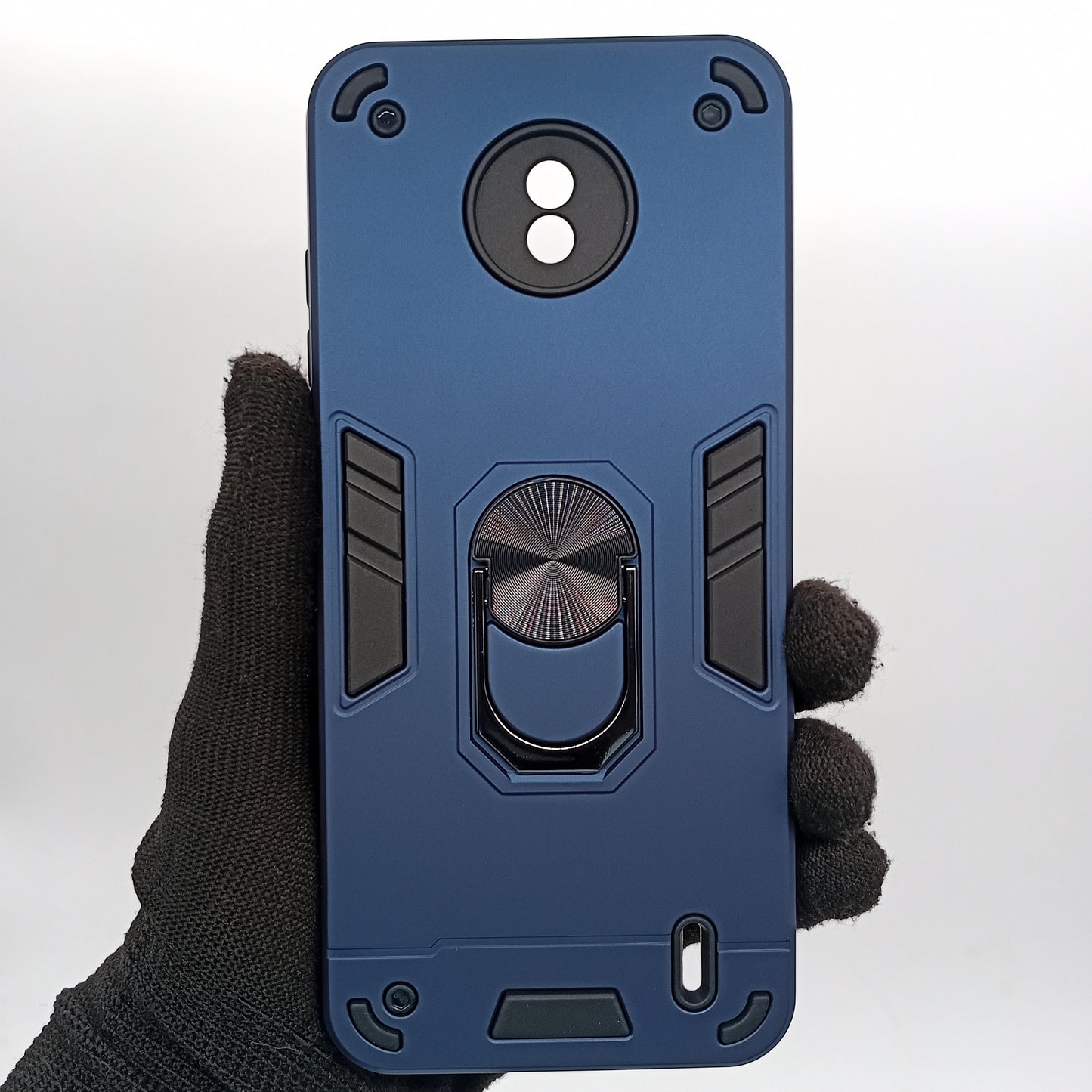 Nokia C10 Hard PC Case with ring holder Shockproof Slim back Cover