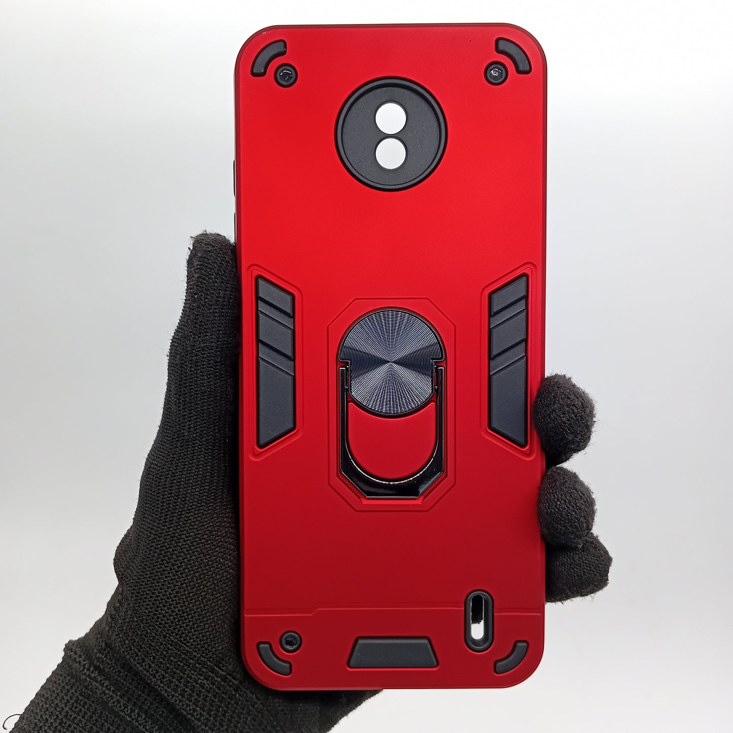 Nokia C10 Hard PC Case with ring holder Shockproof Slim back Cover